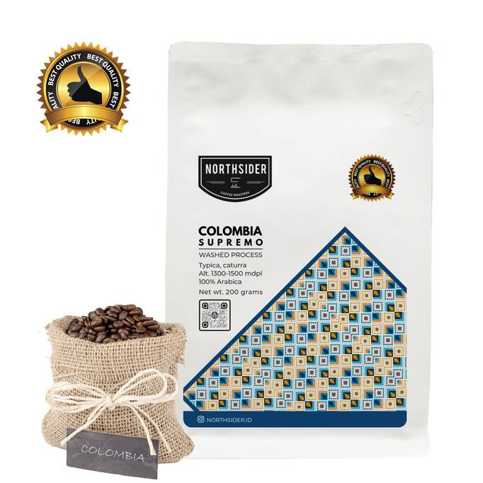 

Apoj89Olz Biji Kopi Arabica Colombia Supremo Washed - 200Gr Northsider Coffee - Biji Kopi