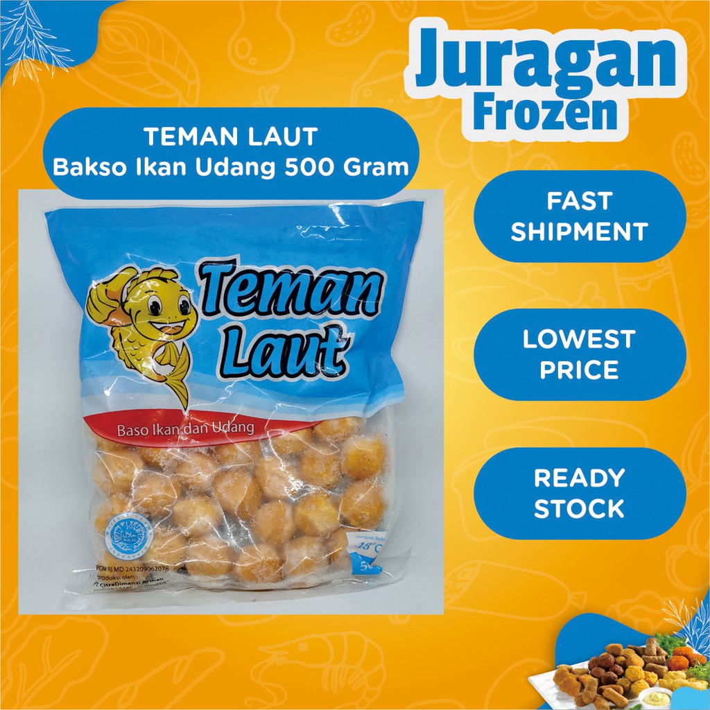 

Teman Laut Bakso Ikan Udang 500 Gram
