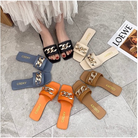 sandal santaicewek murah kekinian sandal karet korea import 555 sandal rantai