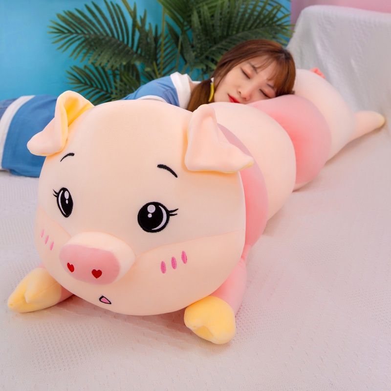 Guling Boneka Ulat Piggy Bahan Plush