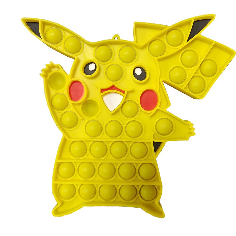 Mainan Pokemon Push Pop It Fidget Toys Stress Lega Gelembung Pikachu