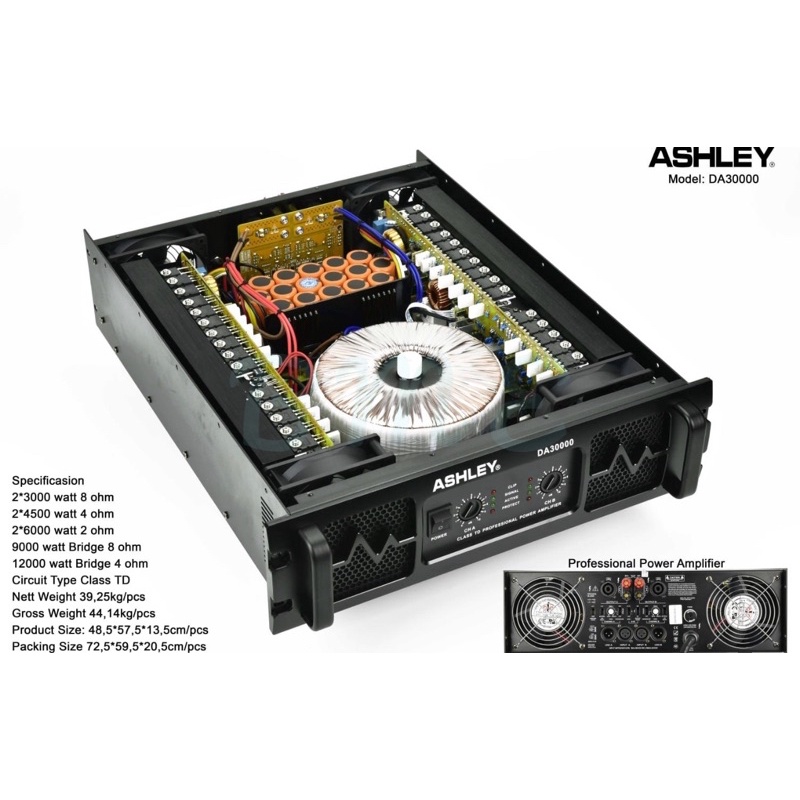 POWER AMPLIFER ASHLEY DA30000/DA 30000 CLASS TD ORIGINAL