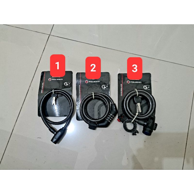 kunci Pengaman Sepeda Merk Polygon Gembok Ammo Power Security Lock Cable Resetable Resettable Nomor 4 Digit Kabel Kolong Spiral Seling Baja Motor Helm Pagar Pintu Rumah Helm Panjang Kuat Awet