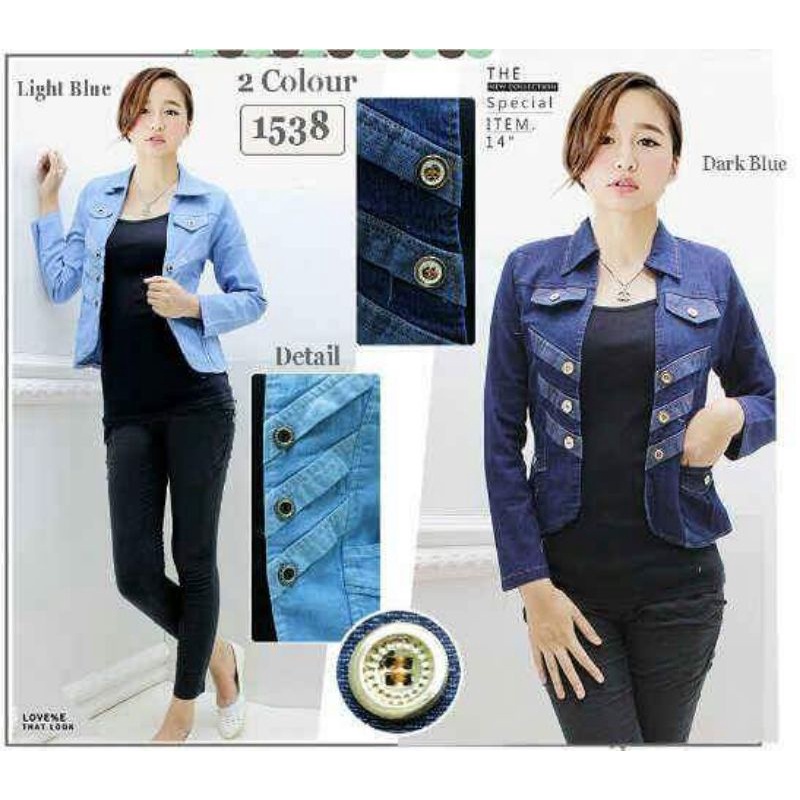 Atasan jaket blazer bolero rompi wanita levis 1538