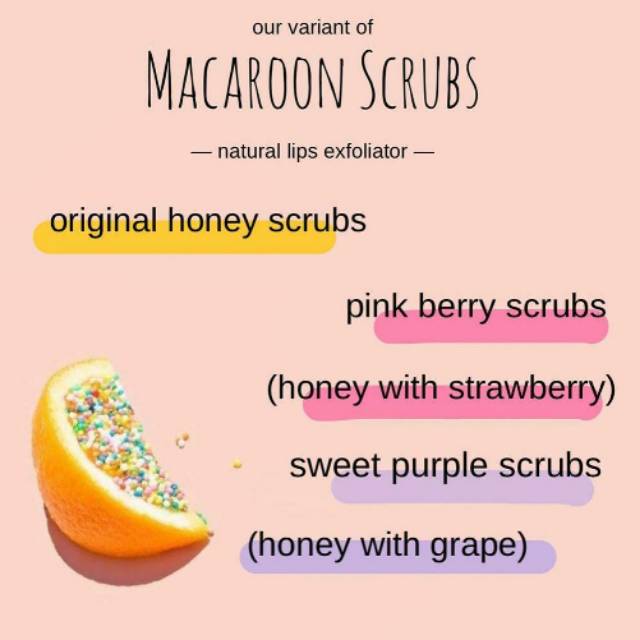 Macaroon lip scrub | Lip scrub murah | Lip scrub lucu | Jakarta Timur