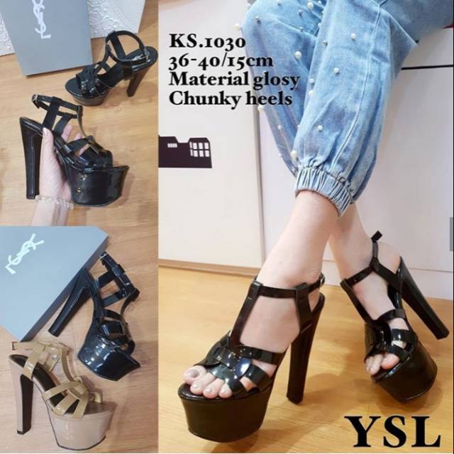 Ysl Platform Heels | Elegan | 15cm