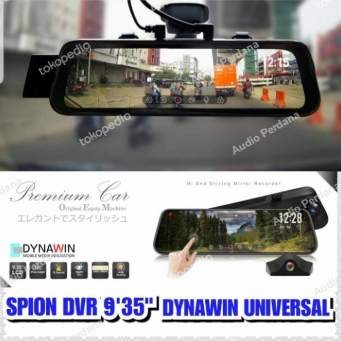 Dvr Dashcam Dynawin Dual Kamera Spion + Belakang
