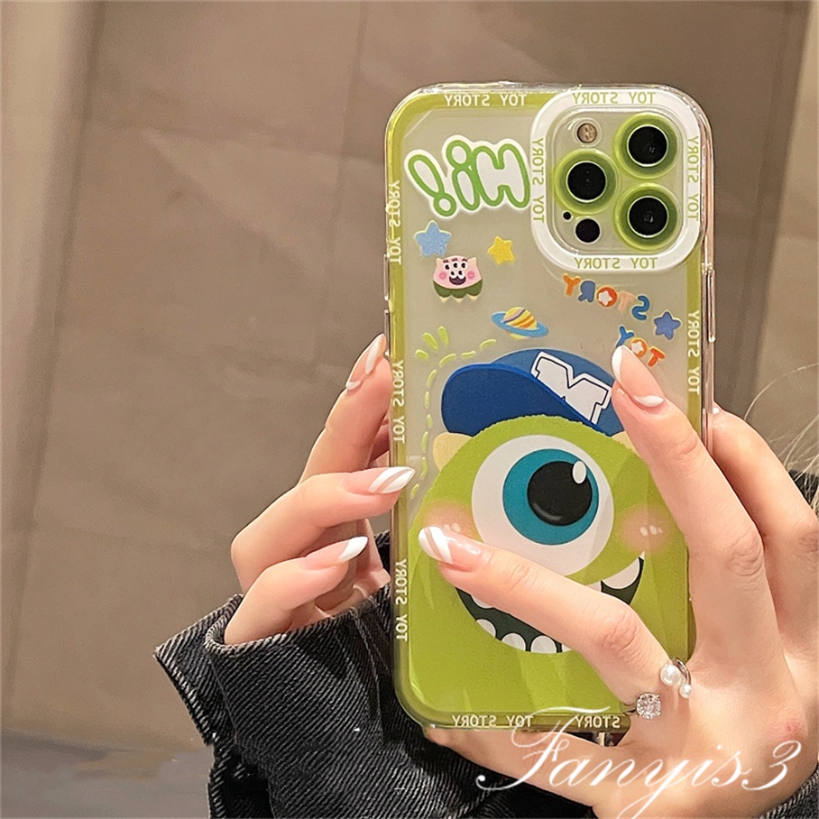 Realme C55 C35 C31 9 Pro+ C25Y C21Y C25 C25s C12 C21 C20 C20A C11 C17 7i C15 8 7 6 5 Pro 8i 5i 5s 6i Narzo 50A 50i Cartoon Monster Phone Case Clear TPU Soft Cover