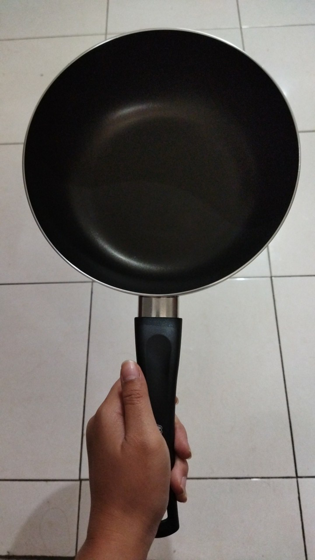 Maxim Valentino Deep Wok Teflon / Panci Wajan Penggorengan Tumis Anti Lengket 24 Cm - Hitam