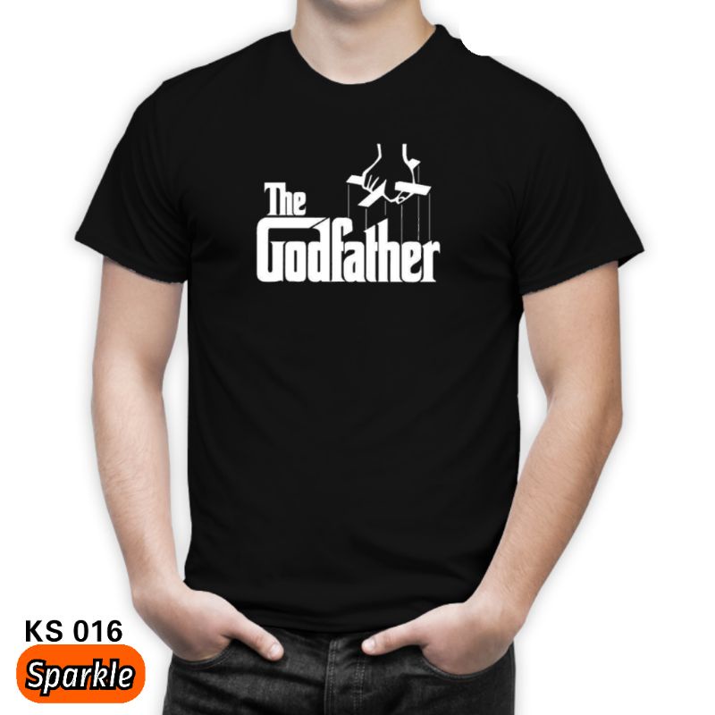 Kaos Distro The God Father Bahan Cotton Combad 30s - Sparkle