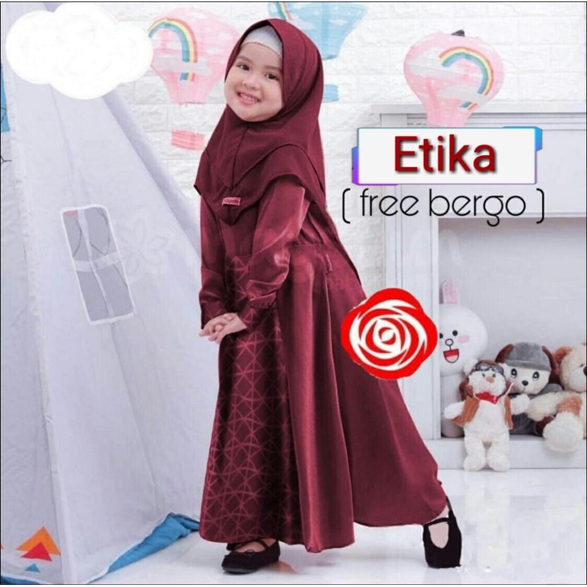 Gamis Muslim Anak Perempuan - Pakiaan Anak - Dress Etika