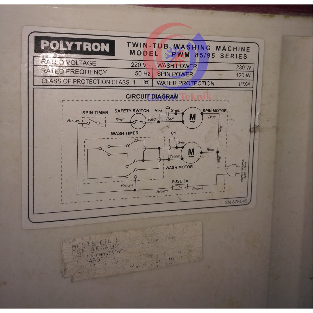 GEARBOX GEAR BOX MESIN CUCUCI 2 TABUNG POLYTRON PWM 8595