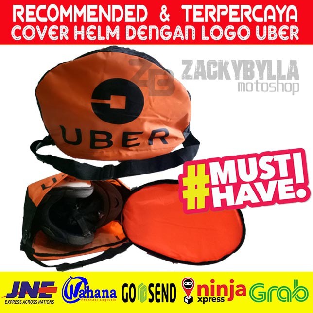 Cover Helmet UBER | Tas Helm Anti Hujan utk UBER MOTOR