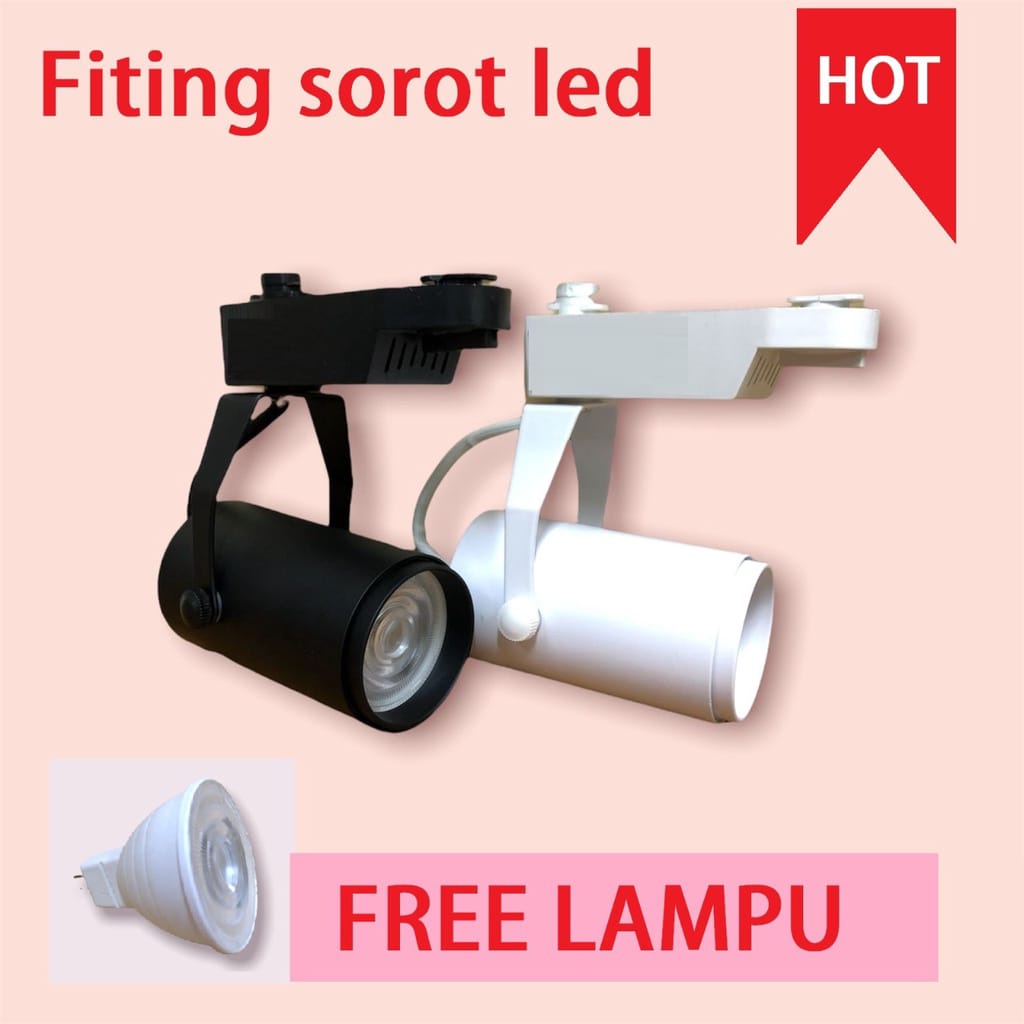 [WS] LAMPU SOROT MR16 / LAMPU DEKORASI TOKO CAFE/ FITING SOROT LED Rell Track LED Spotlight