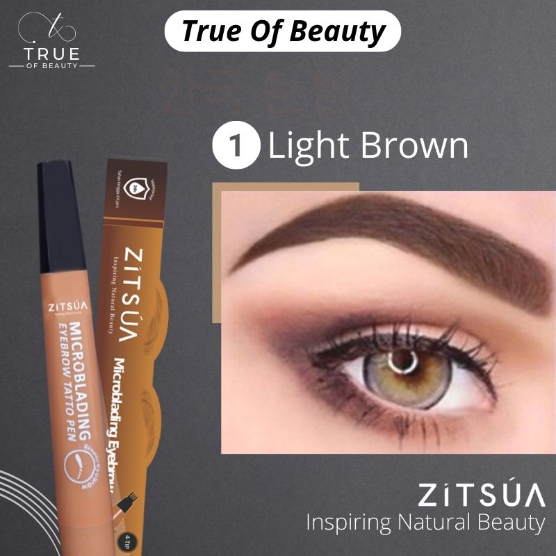 Pensil Alis Korean Tatto Pen 4-Tip Waterproof Microblading ZITSUA