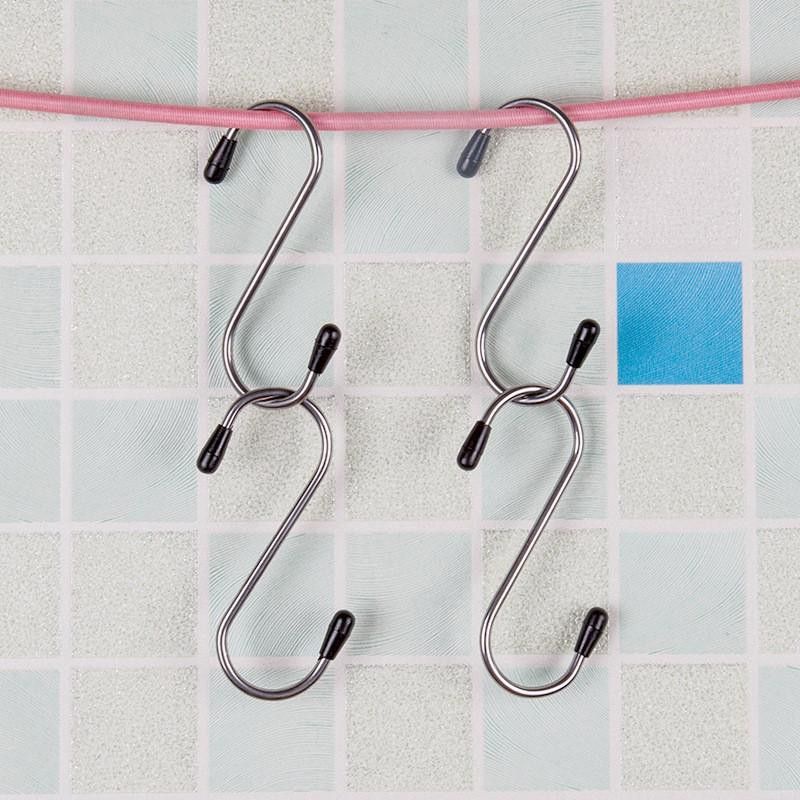 hanger gantungan stainless model S Sling hook serba guna (1set=4pc)