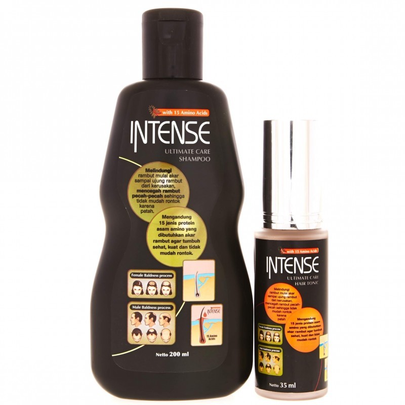 Intense shampoo dan Hairtonic penyubur rambut Hair Tonic Hair Tonik 1set