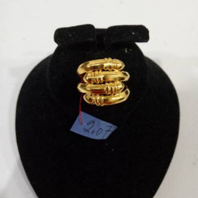 Cincin Emas asli jangkar dancing stone