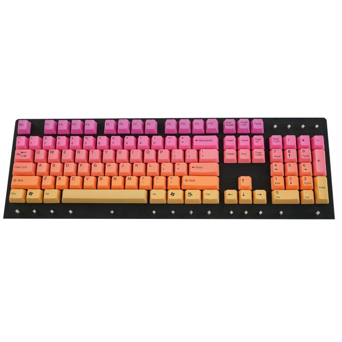 PBT DOUBLE SHOT KEYCAPS (RAINBOW PINK)