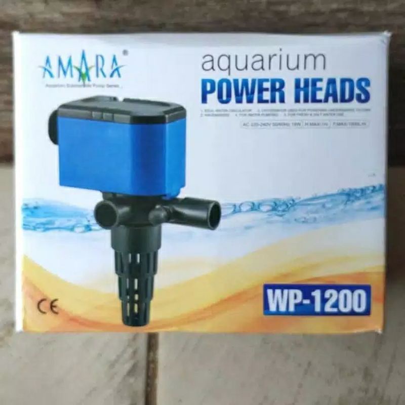 Mesin Pompa Power Head PH Filter Aquarium Kolam WP 1200 Merk Amara