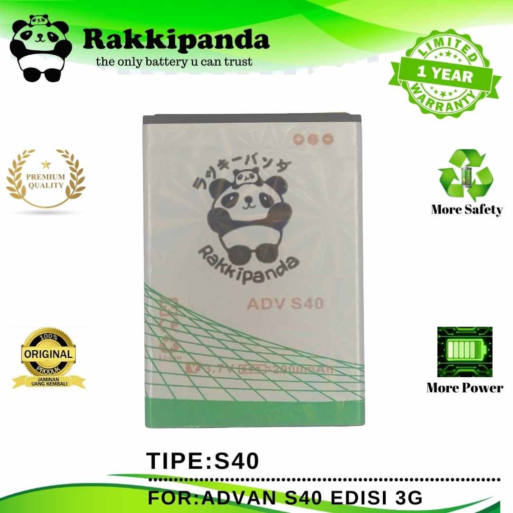 R/K- RakkiPanda - Advan S40 4 3G / S40 Hammer 3G Batre Batrai Baterai