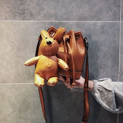 Ready Stok-JT18024 Tas Selempang Bucket Gantungan Boneka Kelinci