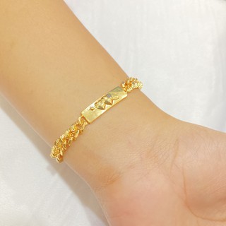 Gelang Rantai Titanium Wanita Anti Karat Xuping Lapis Emas Perhiasan Fashion Wanita Berlapis Emas KTA22-3
