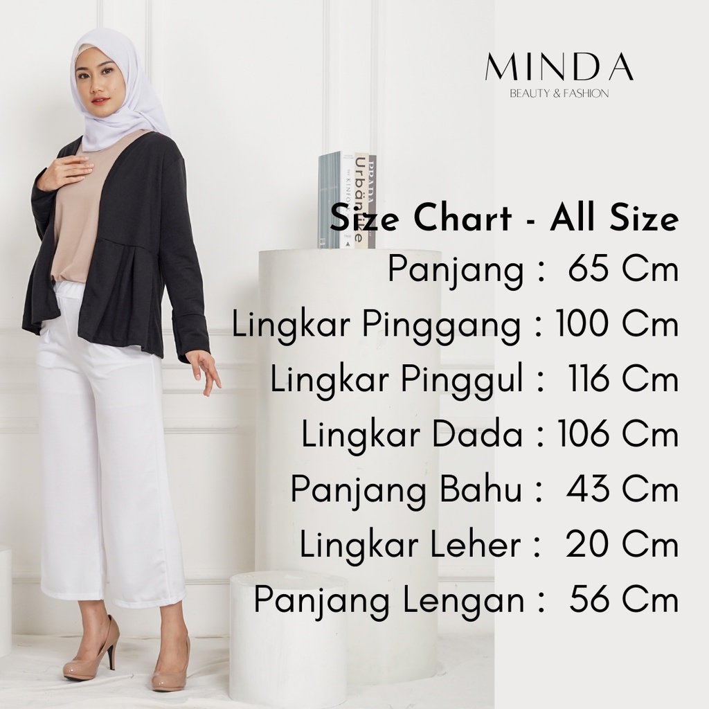 Atasan Wanita Outwear Plit Cardigan Minda Aurora All Size