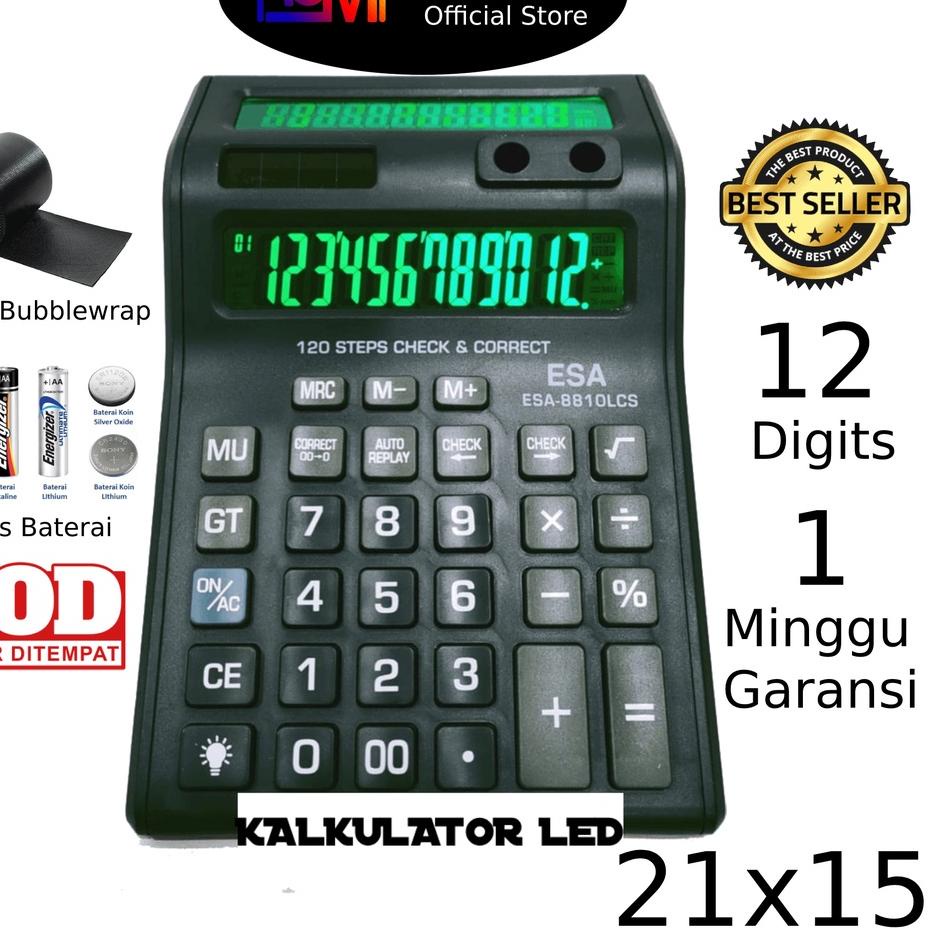 

Trend - Kalkulator Digital LED 2 Layar 12 Digit ESA - Kalkulator Check / Calculator Dagang Besar / Kakulator .