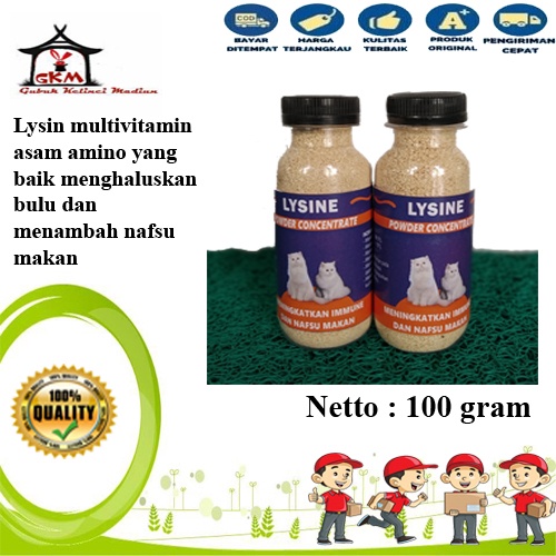 Vitamin Kucing Lysine Murni 100gram Untuk Imunitas Dan Nafsu Makan