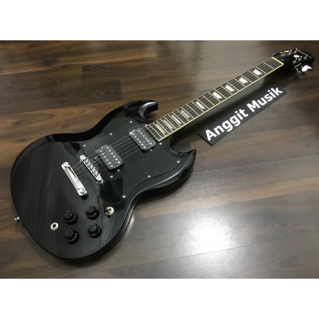GITAR EPIPHONE SG ( HITAM PARTS CHROME )