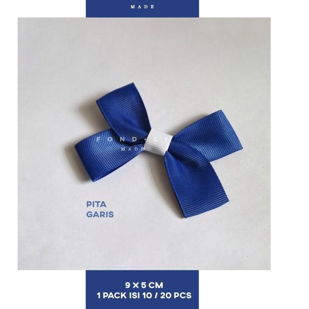 

Fondly Made | Pita Hiasan Garis 2 Warna : Blue & White (isi 10 pcs)