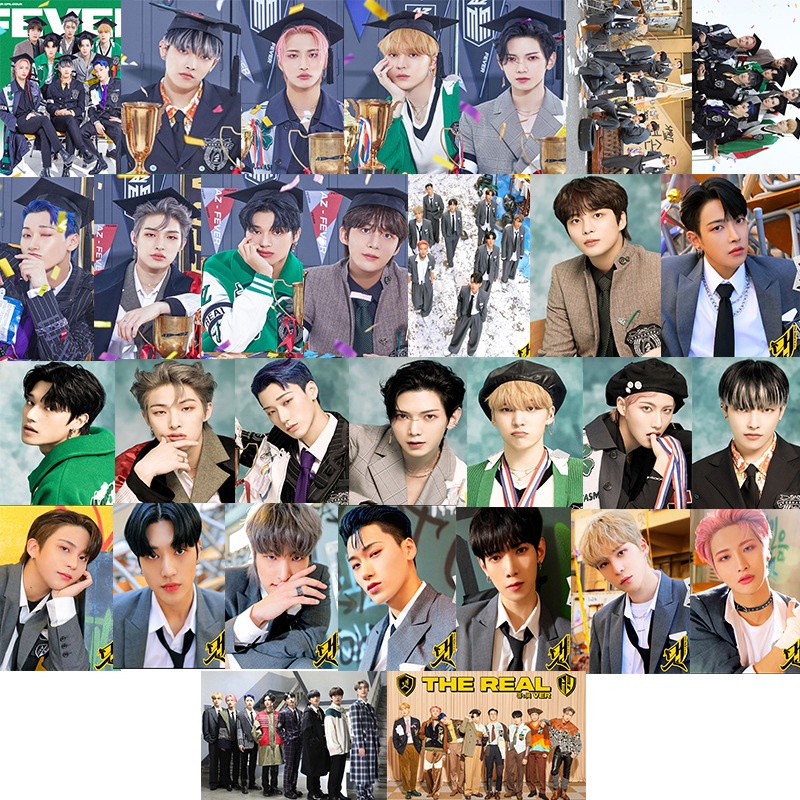 30pcs / Kotak Kartu Lomo Kpop ATEEZ The Real Lomo Untuk Hadiah Penggemar