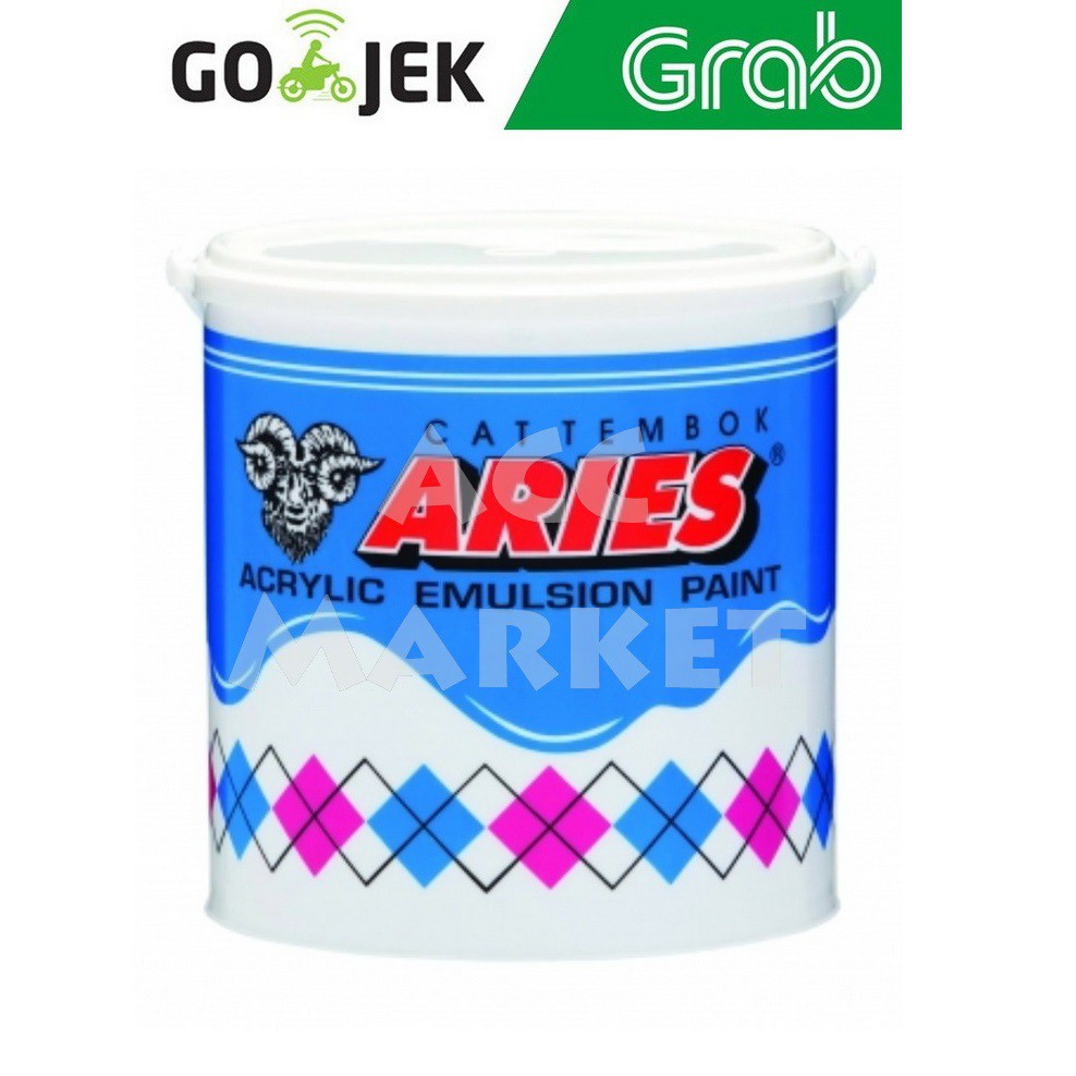 GOJEK Cat  Tembok  Aries Avian  PUTIH 5 Kg Dinding GRC Rumah  