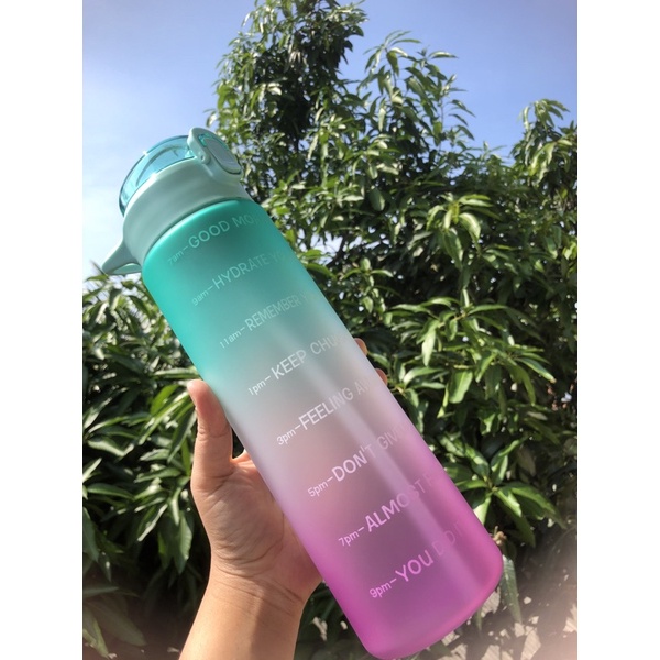 Botol Minum korea 1Liter Warna gradasi Pastel