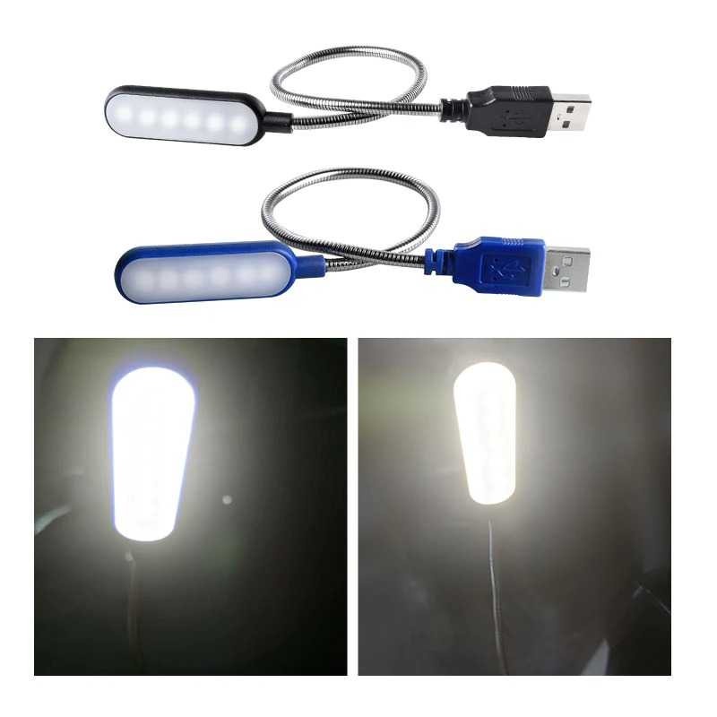 Lampu Belajar LED USB Metal Flexible 4 LED USB powered FM105 Hitam-3