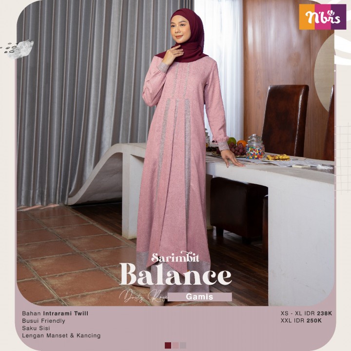 Sarimbit BALANCE Koko &amp; Gamis Nibras Dusty Rose / Fashion Muslim Sarimbit Terbaru