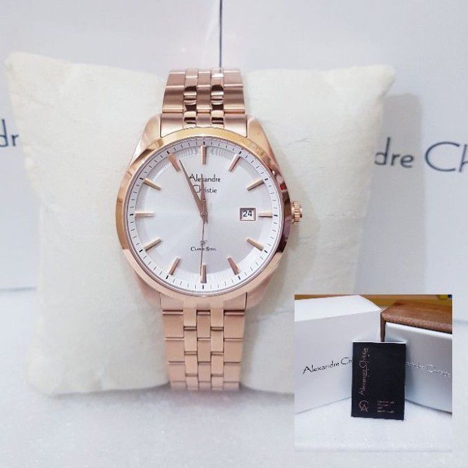 ALEXANDRE CHRISTIE PRIA AC 8635 ROSEGOLD JAM TANGAN ALEXANDRE CHRISTIE ORIGINAL