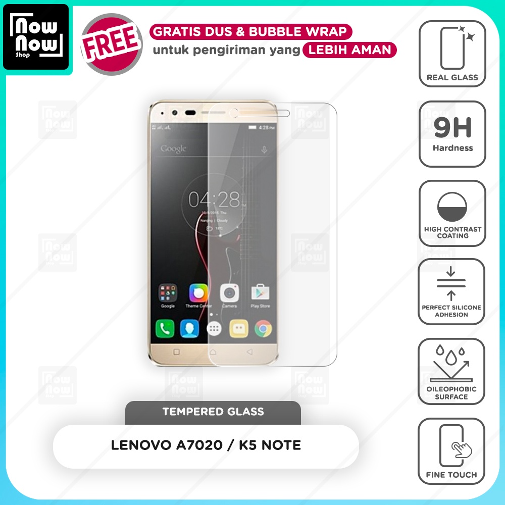 Tempered Glass Anti Gores Lenovo A7020 / K5 Note Screen Guard Protector 9H Kaca Temperglass