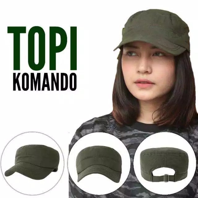 TOPI KOMANDO POLOS TOPI LORENG TOPI ABRI TOPI KOMANDO MURAH TOPI TNI