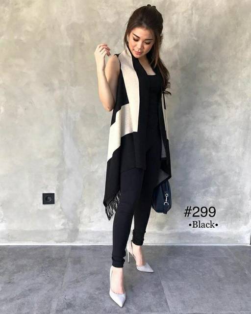 299 KNIT OUTTER kardigan rajut katun halus adem wanita vest panjang