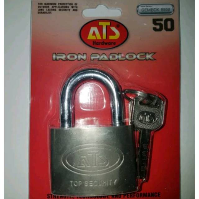 Kunci Gembok ATS 50 Iron pad lock Gembok pintu gembok Rumah
