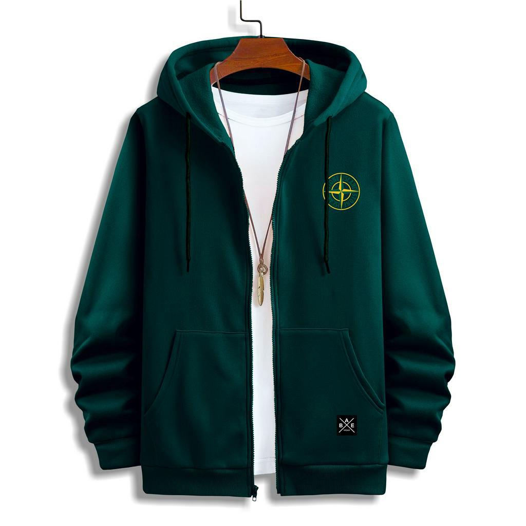 TERMURAH COD Jaket cowok terbaru tebal 2023, Jaket Sweater Hoodie Zipper Distro Pria STONE ISLAND Mo