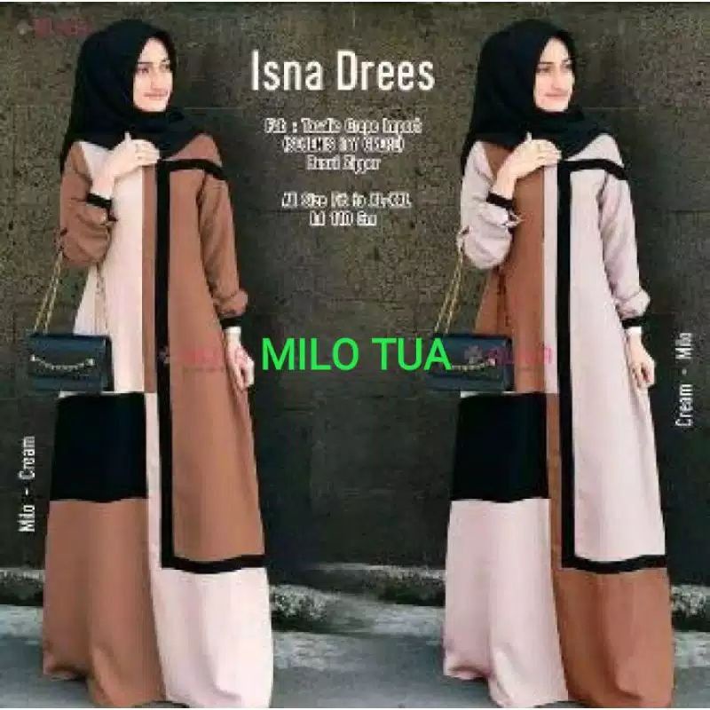 GAMIS JUMBO ISNA MAXI DRESS GAMIS MURAH XL, XXXL