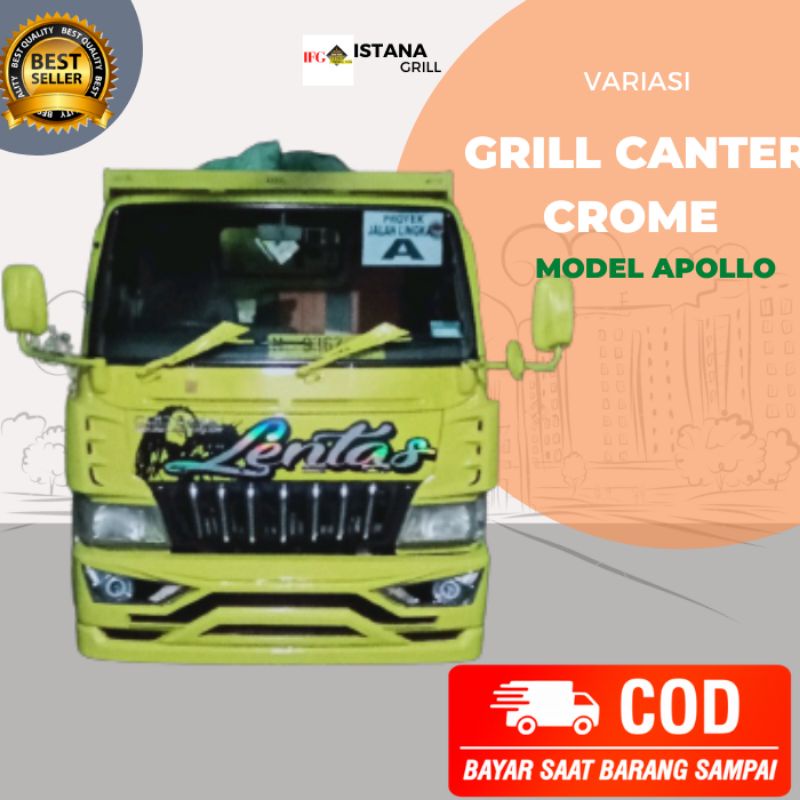 variasi truk canter grill canter apollo list crome