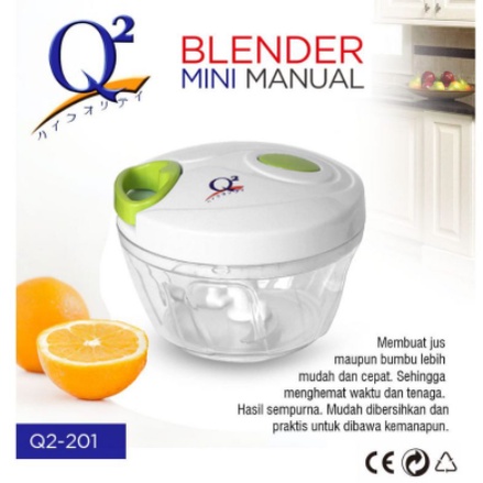 Mini Cutter Q2 / Mini Cutter Pencacah Onion Slicer / Pemotong Bawang Serbaguna / Penghalus Bawang