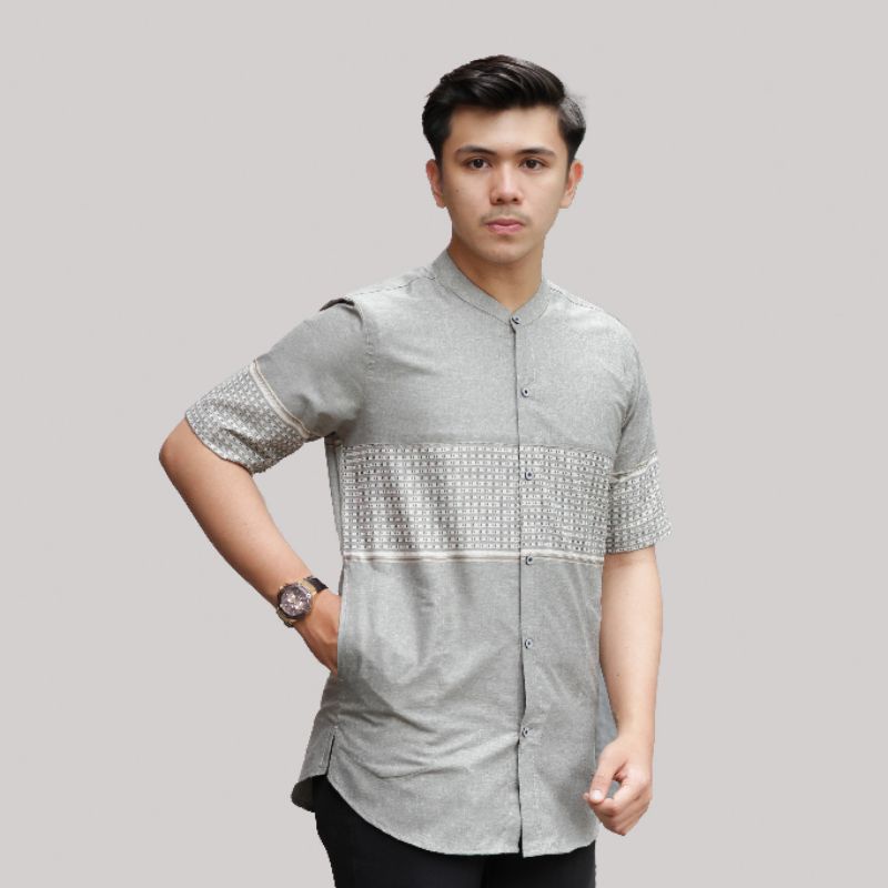 Baju Koko Pria Terbaru Toyobo Songket Batik Lengan Pendek Kurta Kemko Pakaian Muslim Kekinian