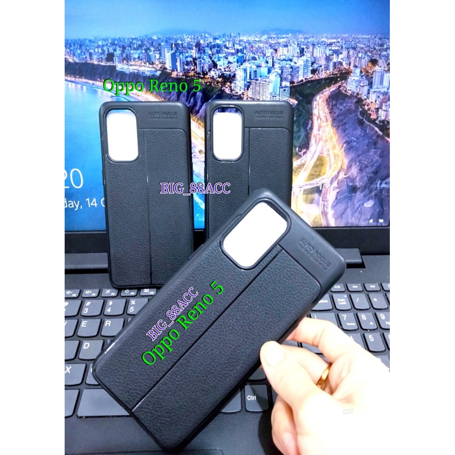 SoftCase Silicon Black AutoFocus Oppo Reno 5 Carbon Ultimate Experience