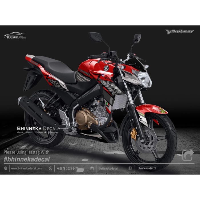 DECAL STICKER VIXION NVA DESAIN RED SHARK-015