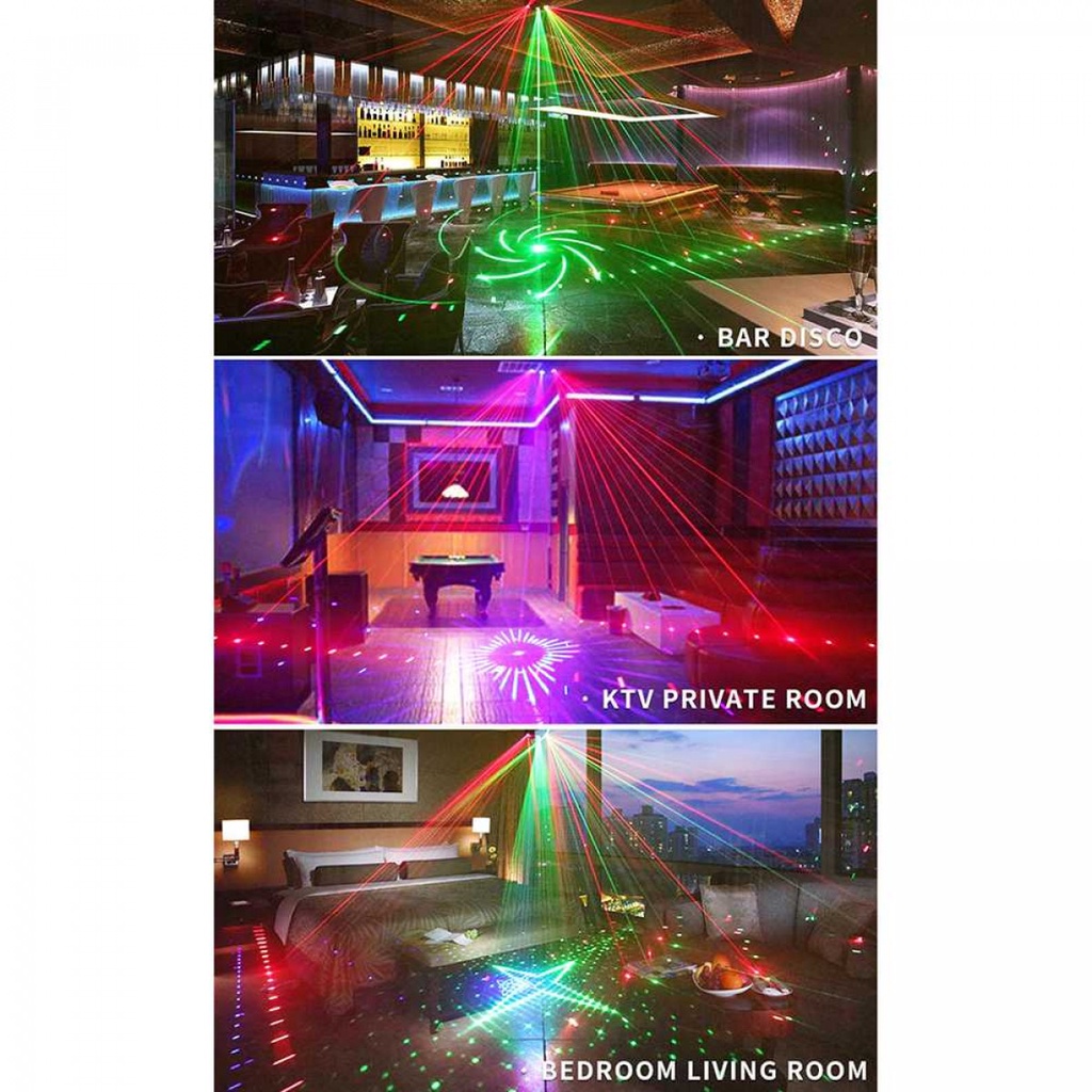 Lampu Sorot Laser Lighting Panggung Disco Beam RGB DMX Sensor Suara